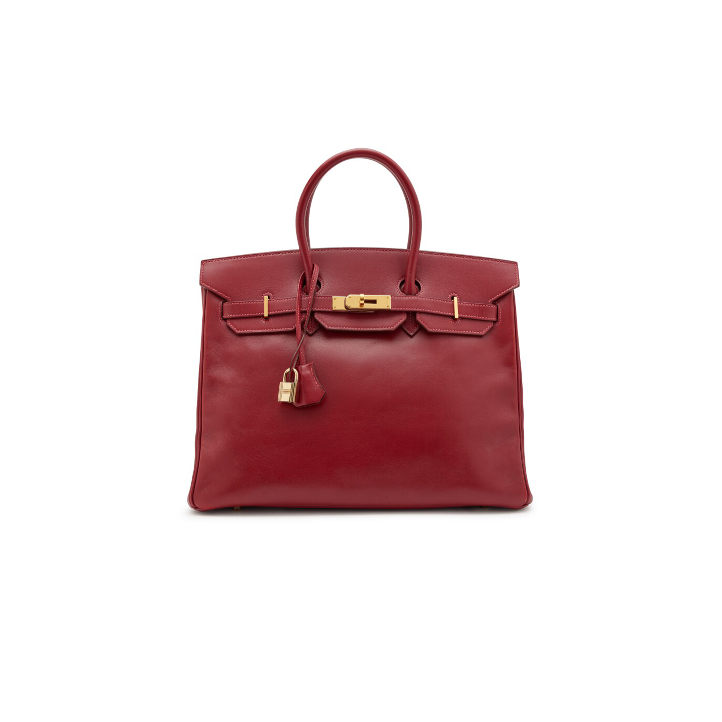 HERMES MASTER BIRKIN 30 BOX LEATHER RED GOLD BUCKLE H029281CK69 (30*23*15cm)